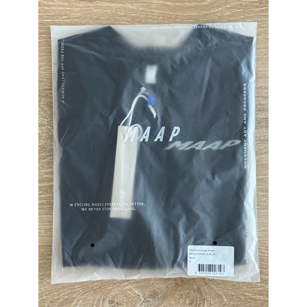 MAAP Women’s Emerge Jersey Size Medium In Black - MSRP $205
